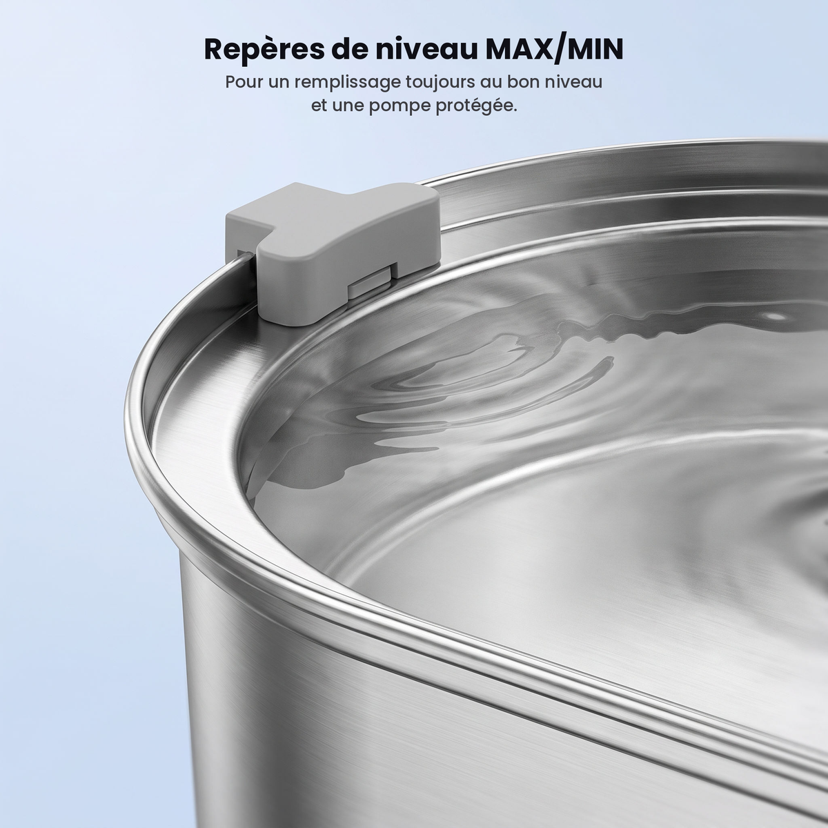 FONTAINE À EAU POUR CHAT EN INOX 3,2 L - ROJECO