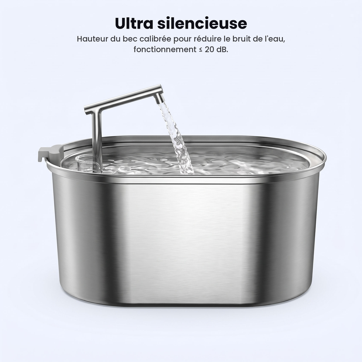 FONTAINE À EAU POUR CHAT EN INOX 3,2 L - ROJECO