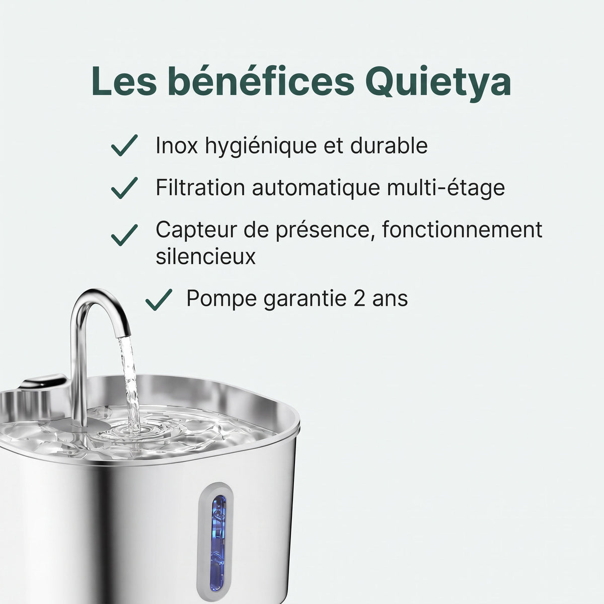 Les benefices Quietya - checklist