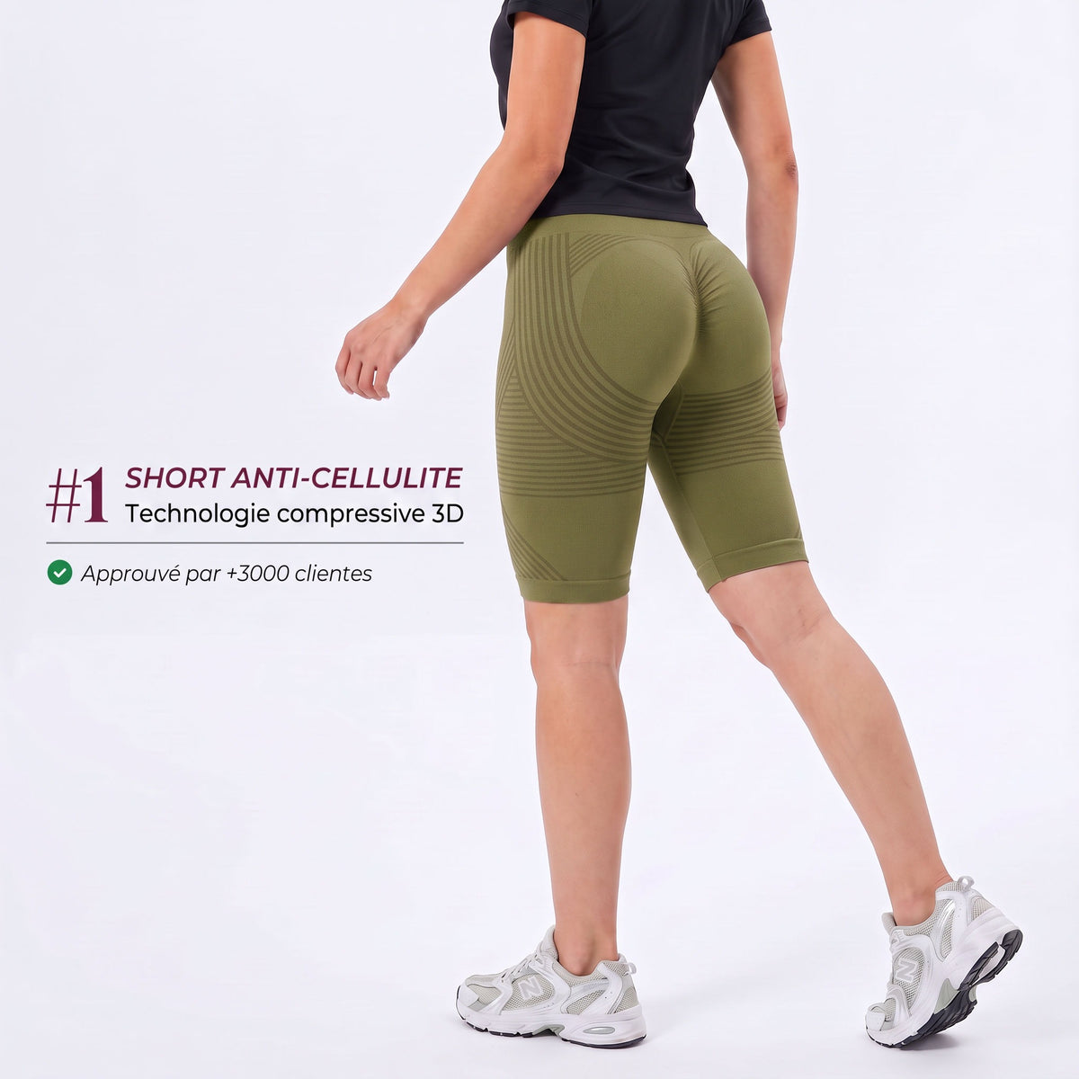 Short 3D - Vert olive