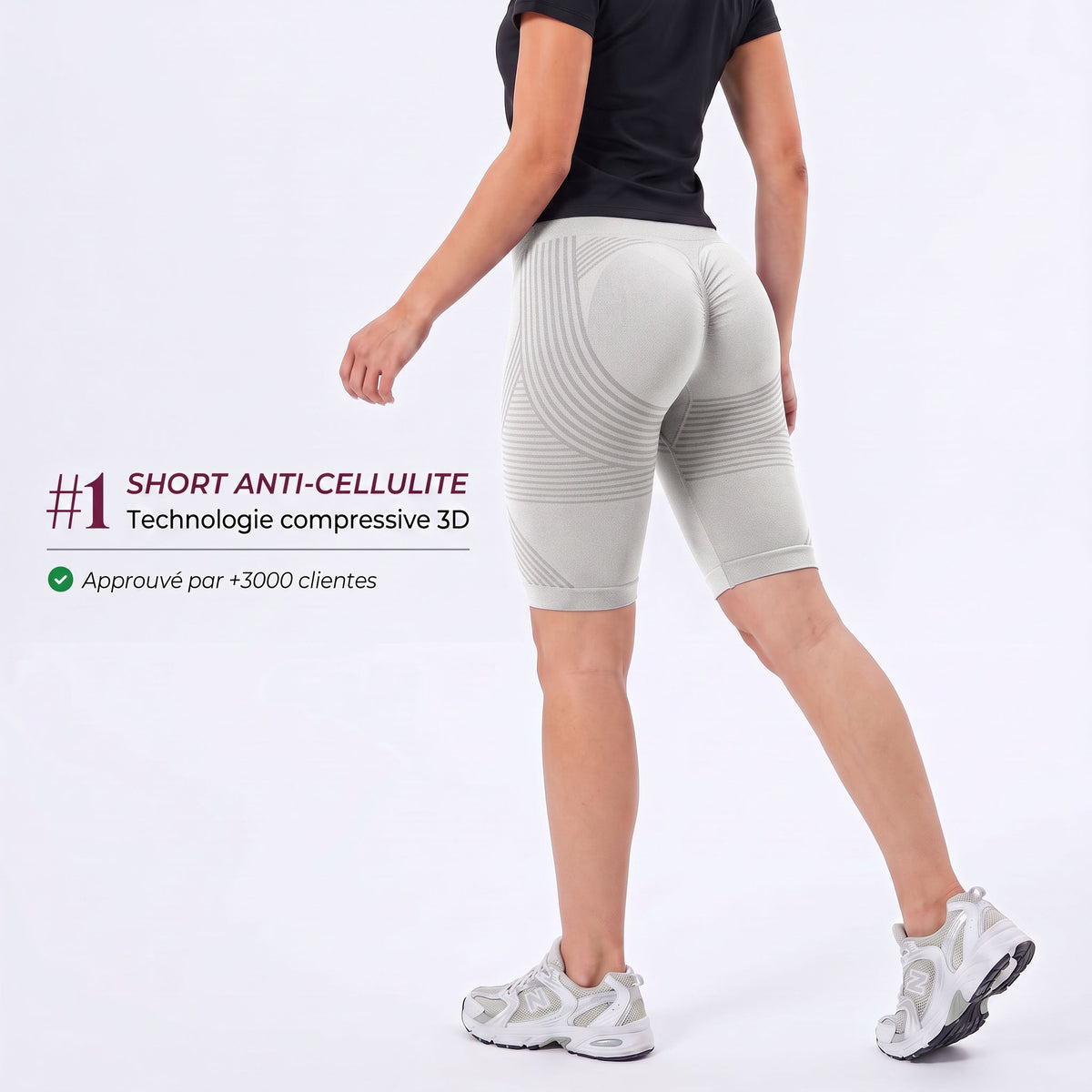 Short 3D - Gris clair