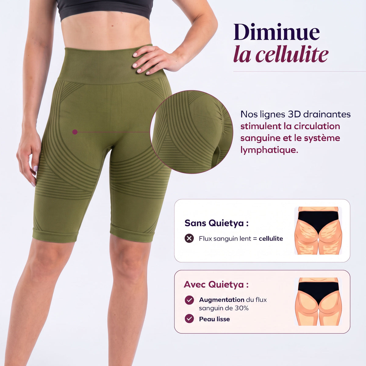 Short 3D - Vert olive
