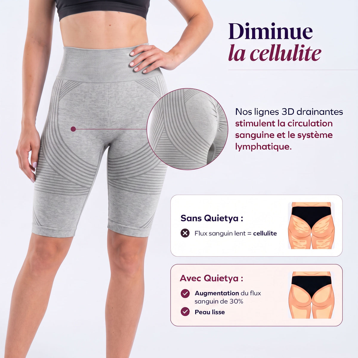Short 3D - Gris clair