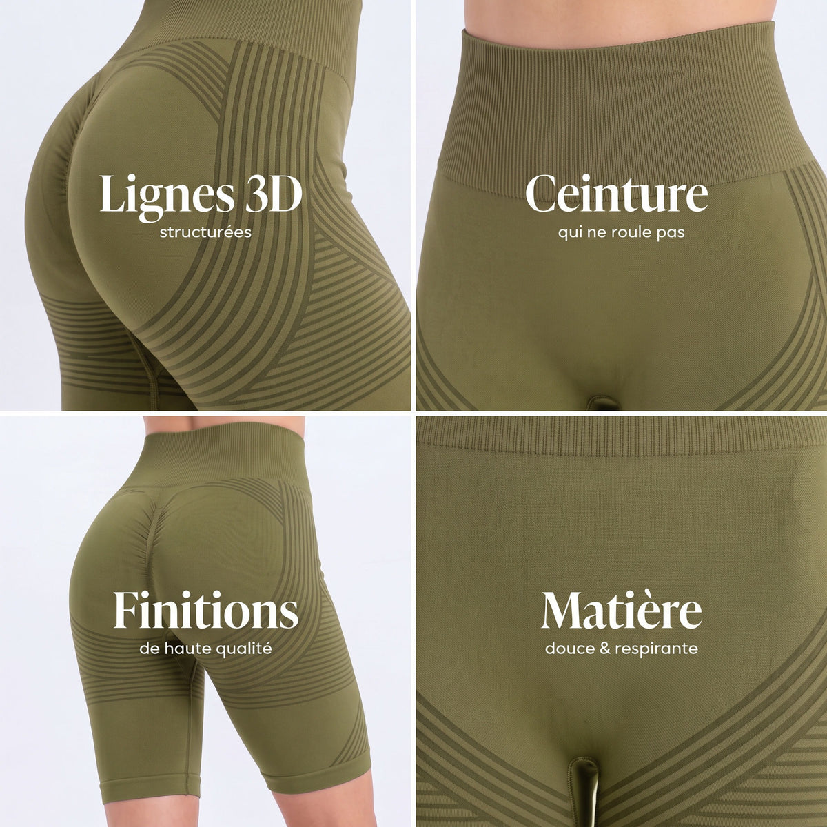 Short 3D - Vert olive